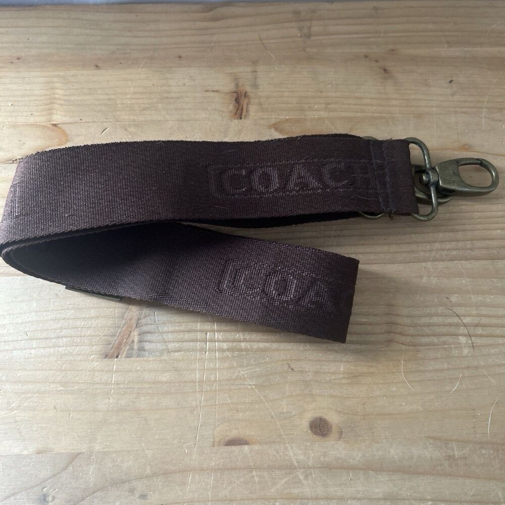 Coach Nylon Crossbody Strap Brown Signature Adjustable Replacement Bag Strap